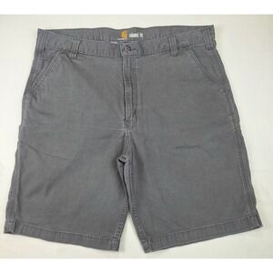 Carhartt Mens Gray Relaxed Fit Canvas Work Shorts Utility Pockets size 40